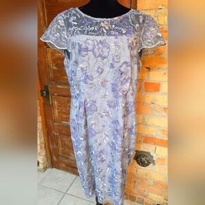 Alex Evening Dress Purple Lace 14P